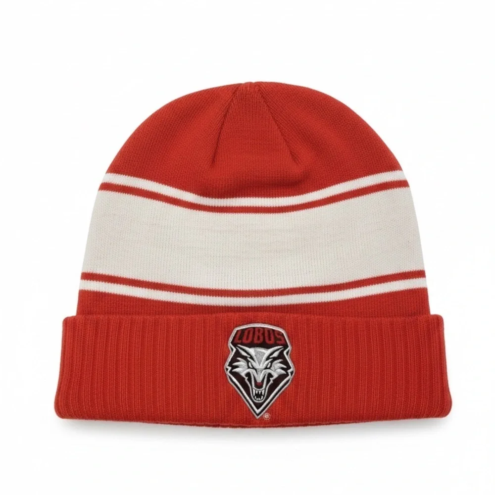 VTG NIKE Embroidered NCAA New Mexico Lobos Cuffed Beanie